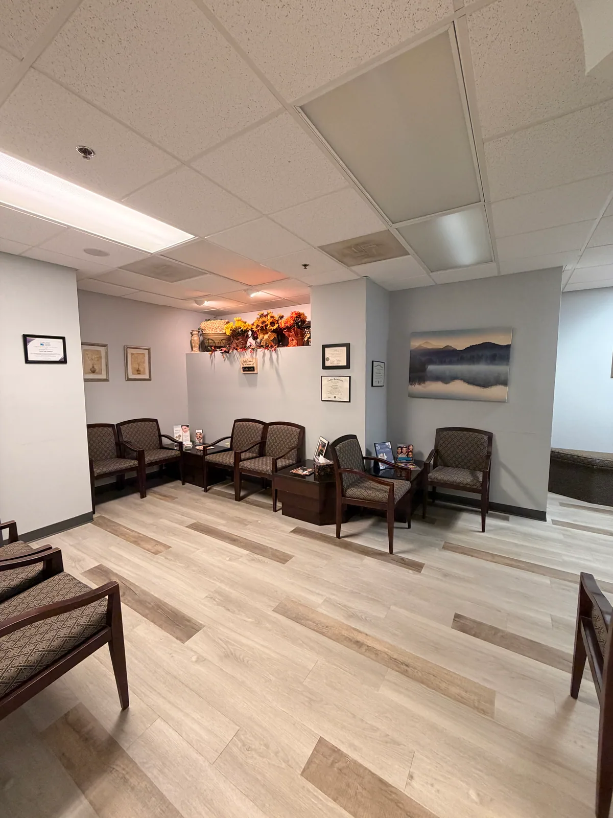 Seating in the Summit Orthodontics waiting room